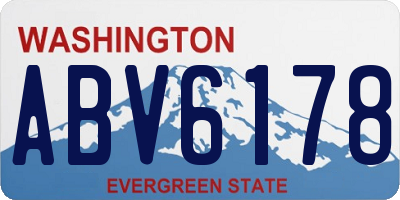 WA license plate ABV6178