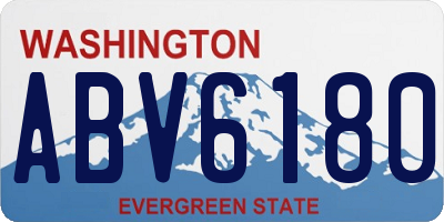 WA license plate ABV6180