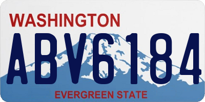 WA license plate ABV6184