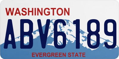 WA license plate ABV6189
