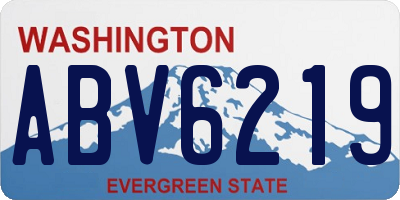 WA license plate ABV6219