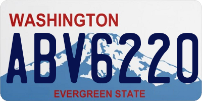 WA license plate ABV6220