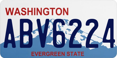 WA license plate ABV6224