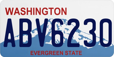 WA license plate ABV6230