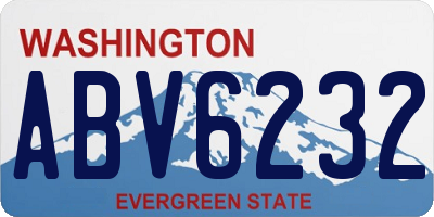 WA license plate ABV6232