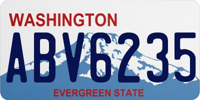 WA license plate ABV6235