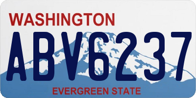 WA license plate ABV6237