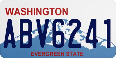 WA license plate ABV6241