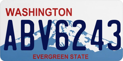 WA license plate ABV6243