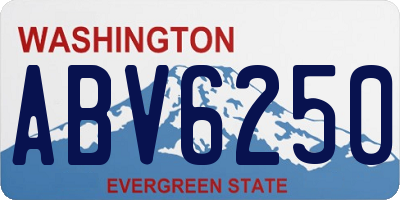 WA license plate ABV6250