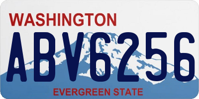 WA license plate ABV6256