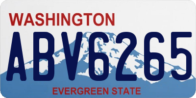 WA license plate ABV6265