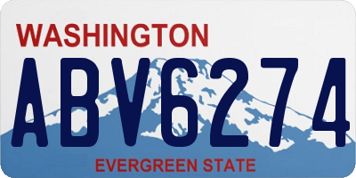 WA license plate ABV6274