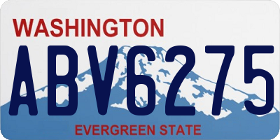 WA license plate ABV6275