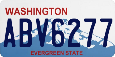 WA license plate ABV6277