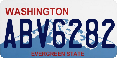 WA license plate ABV6282