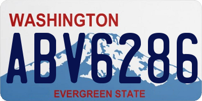WA license plate ABV6286