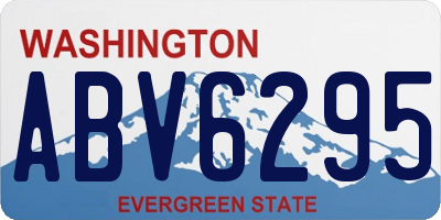 WA license plate ABV6295