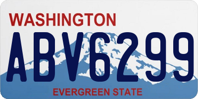 WA license plate ABV6299