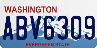 WA license plate ABV6309
