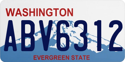 WA license plate ABV6312