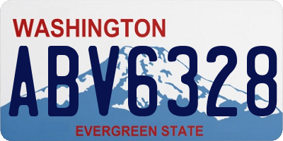 WA license plate ABV6328