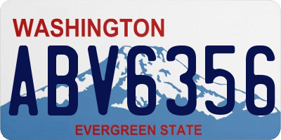 WA license plate ABV6356