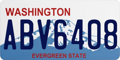 WA license plate ABV6408