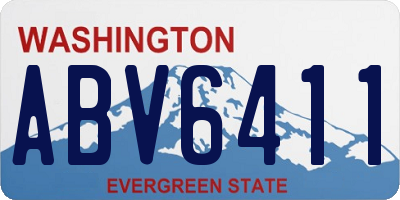 WA license plate ABV6411
