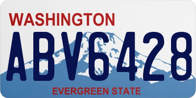 WA license plate ABV6428