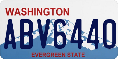 WA license plate ABV6440