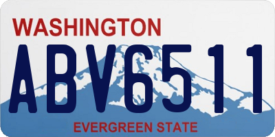 WA license plate ABV6511