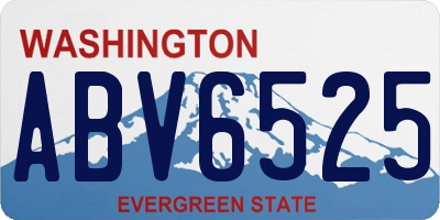 WA license plate ABV6525