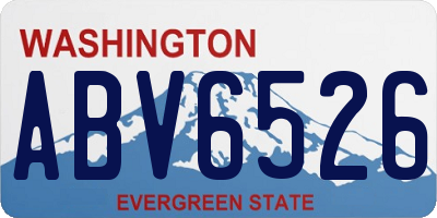 WA license plate ABV6526