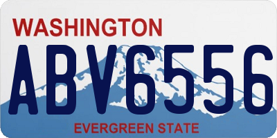 WA license plate ABV6556