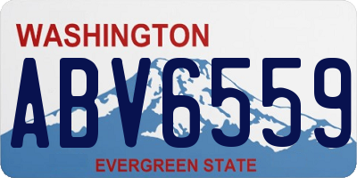 WA license plate ABV6559