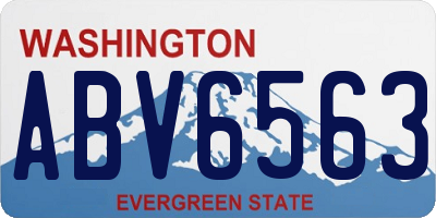 WA license plate ABV6563