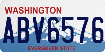 WA license plate ABV6576