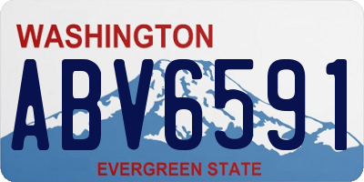 WA license plate ABV6591