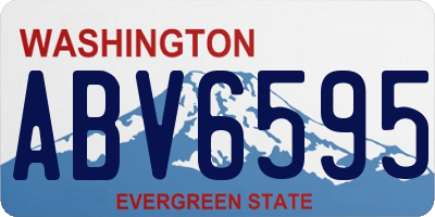 WA license plate ABV6595