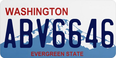 WA license plate ABV6646