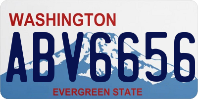 WA license plate ABV6656