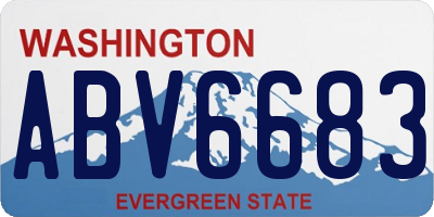 WA license plate ABV6683