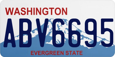 WA license plate ABV6695