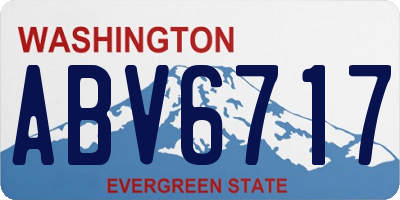 WA license plate ABV6717