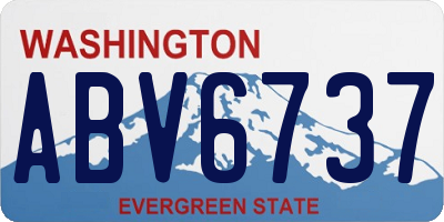 WA license plate ABV6737