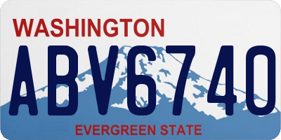 WA license plate ABV6740