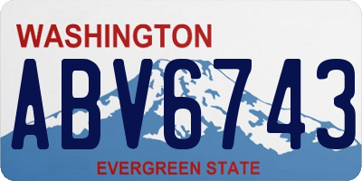 WA license plate ABV6743