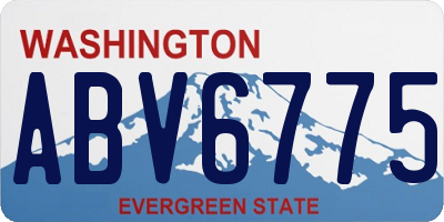 WA license plate ABV6775