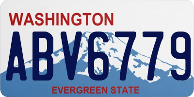 WA license plate ABV6779